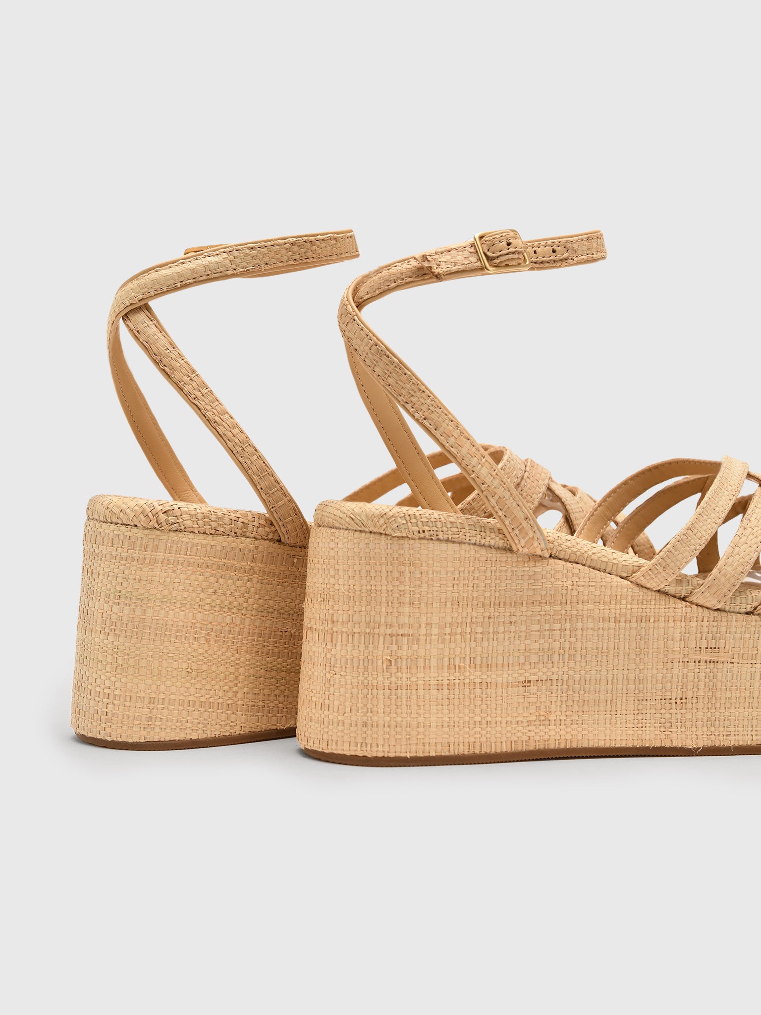 Loeffler Randall Women's Channing Raffia Platform Sandal - Saint Bernard
