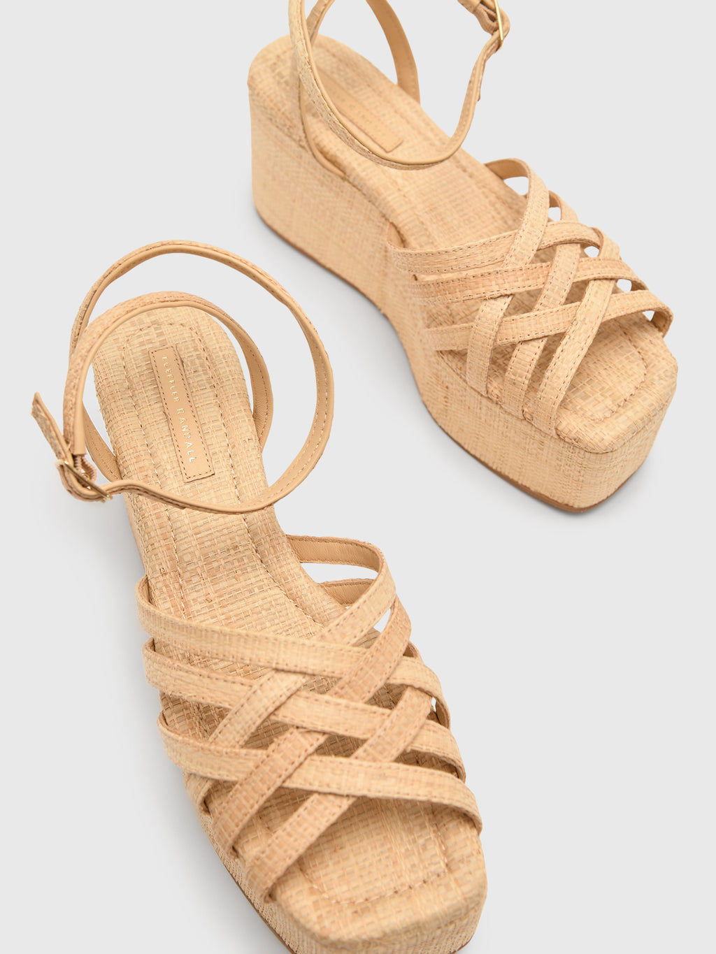 Loeffler Randall Women's Channing Raffia Platform Sandal - Saint Bernard
