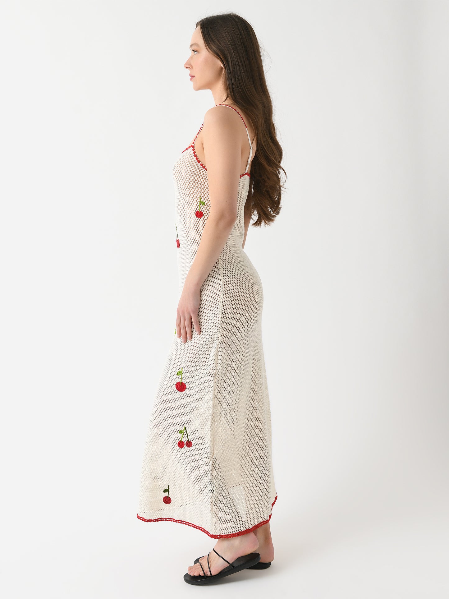 CHERRY MAXI DRESSxWHITE-alt1