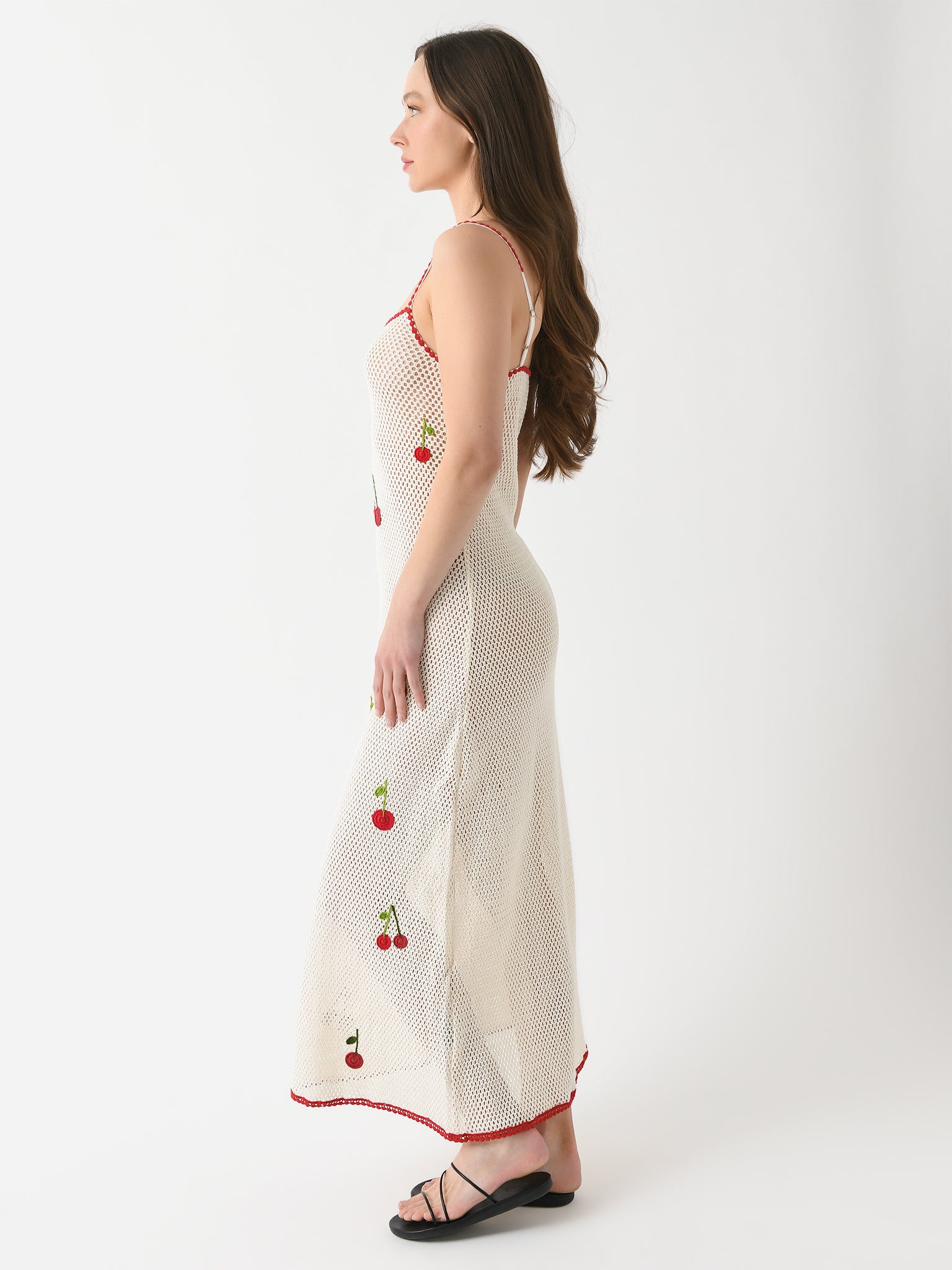 CHERRY MAXI DRESSxWHITE-alt1