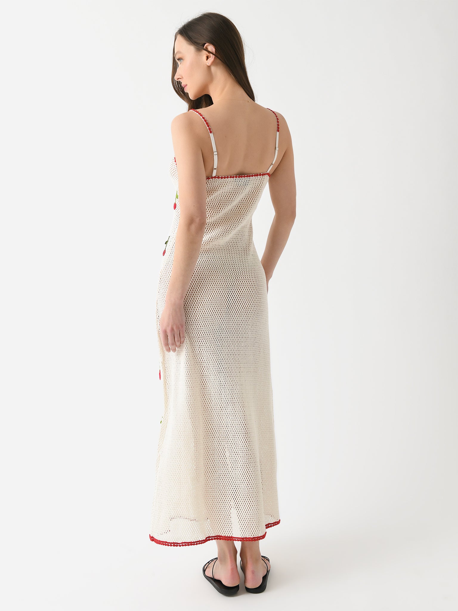 CHERRY MAXI DRESSxWHITE-alt2