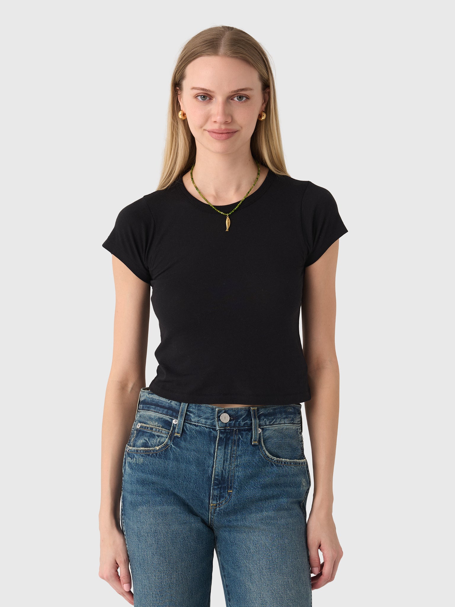 Eterne Women's Short Sleeve Baby Tee - Saint Bernard