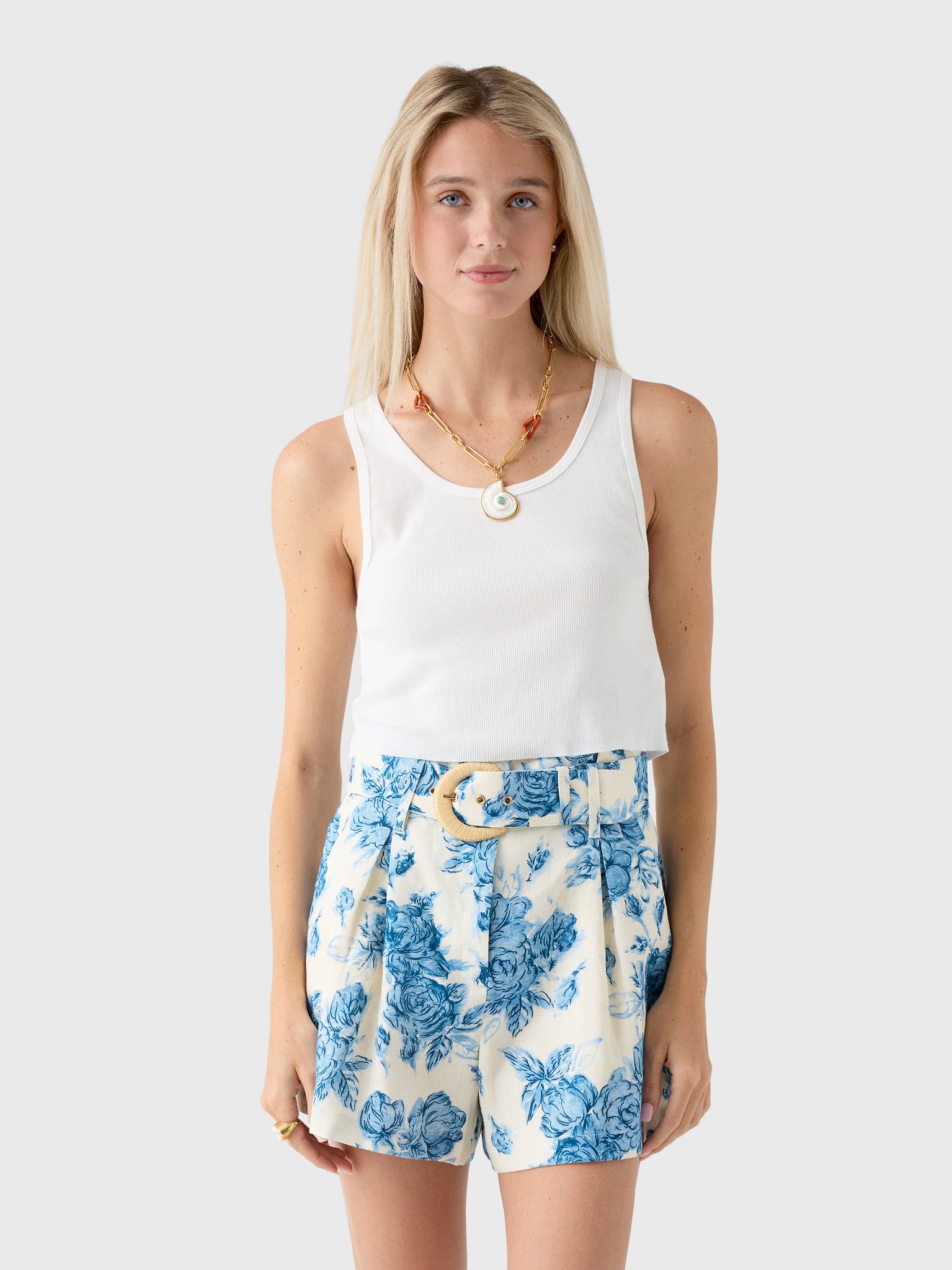 Eterne Women's Cropped Scoop Neck Tank - Saint Bernard