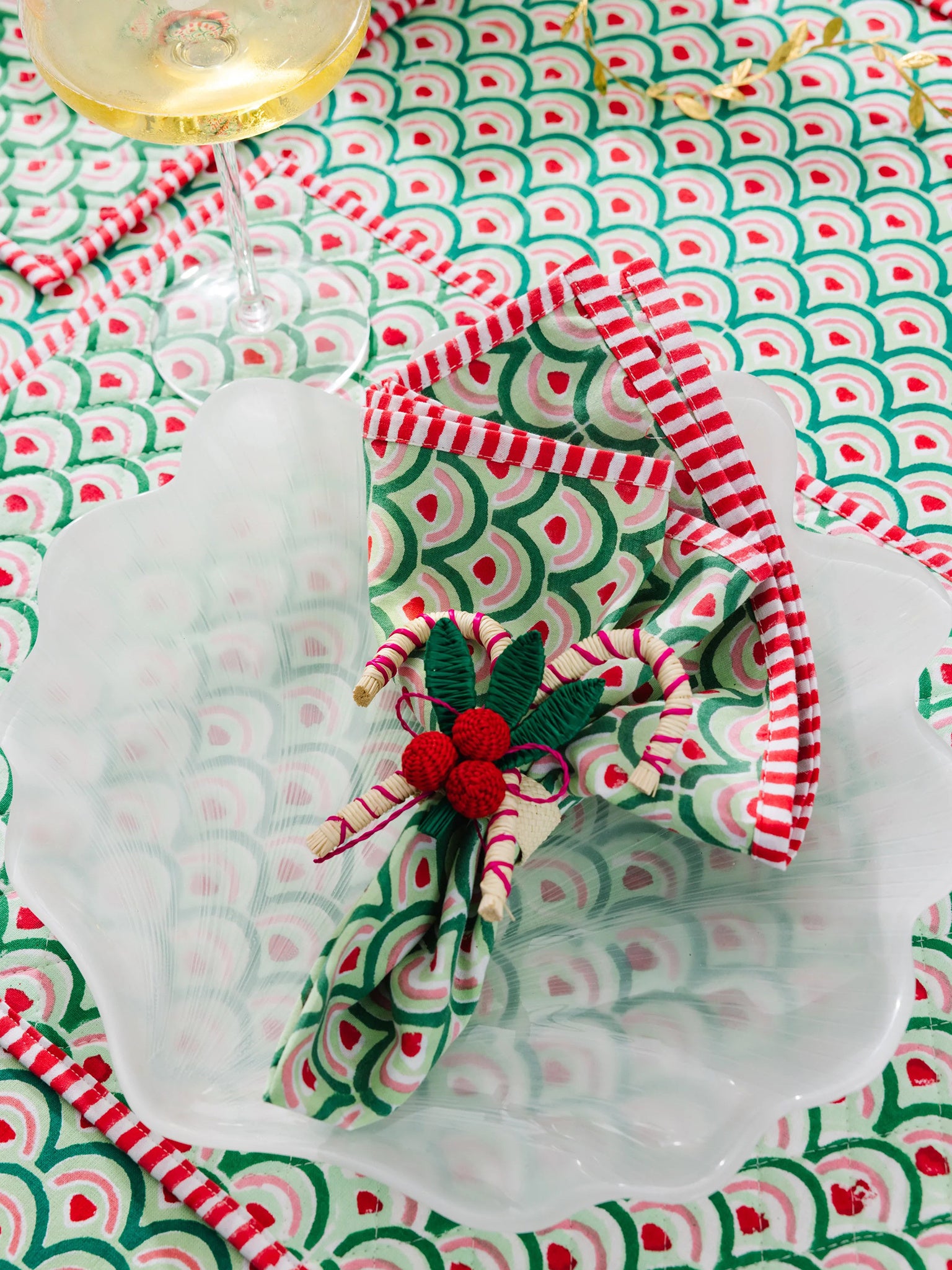 CHRISTMAS NAPKIN SETxFROSTINE-alt1