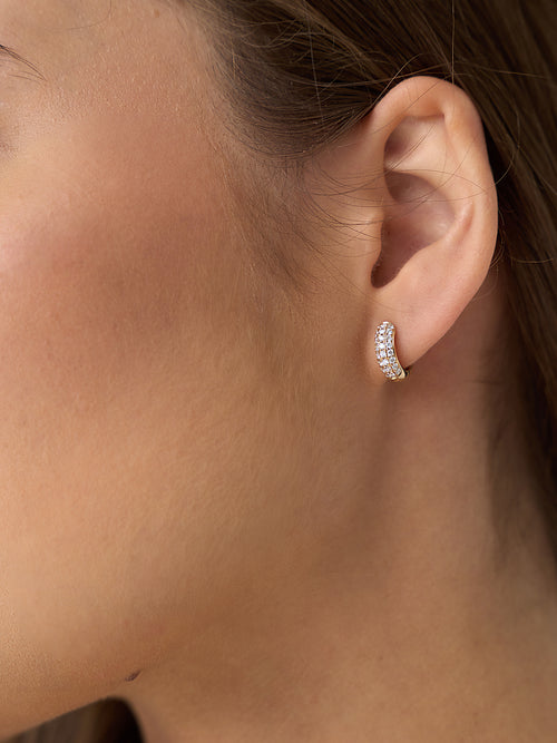 Francie B. Chunky Diamond Hoop Earrings
