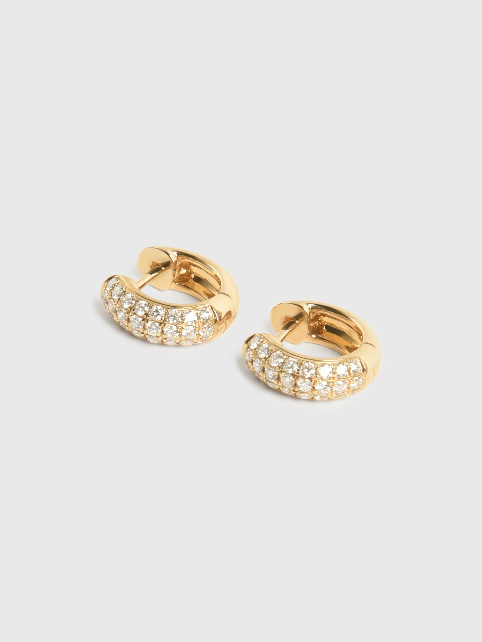 Francie B. Chunky Diamond Hoop Earrings - Saint Bernard