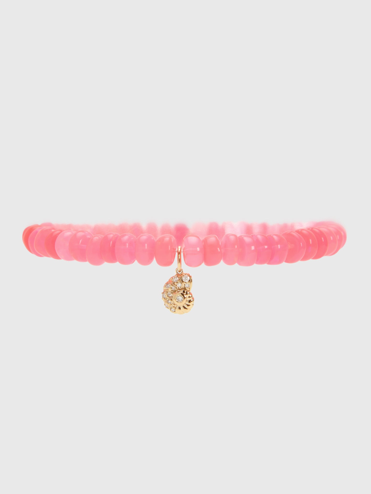 Sydney Evan Small Nautilus Charm Opal Rondelle Bracelet - Saint Bernard
