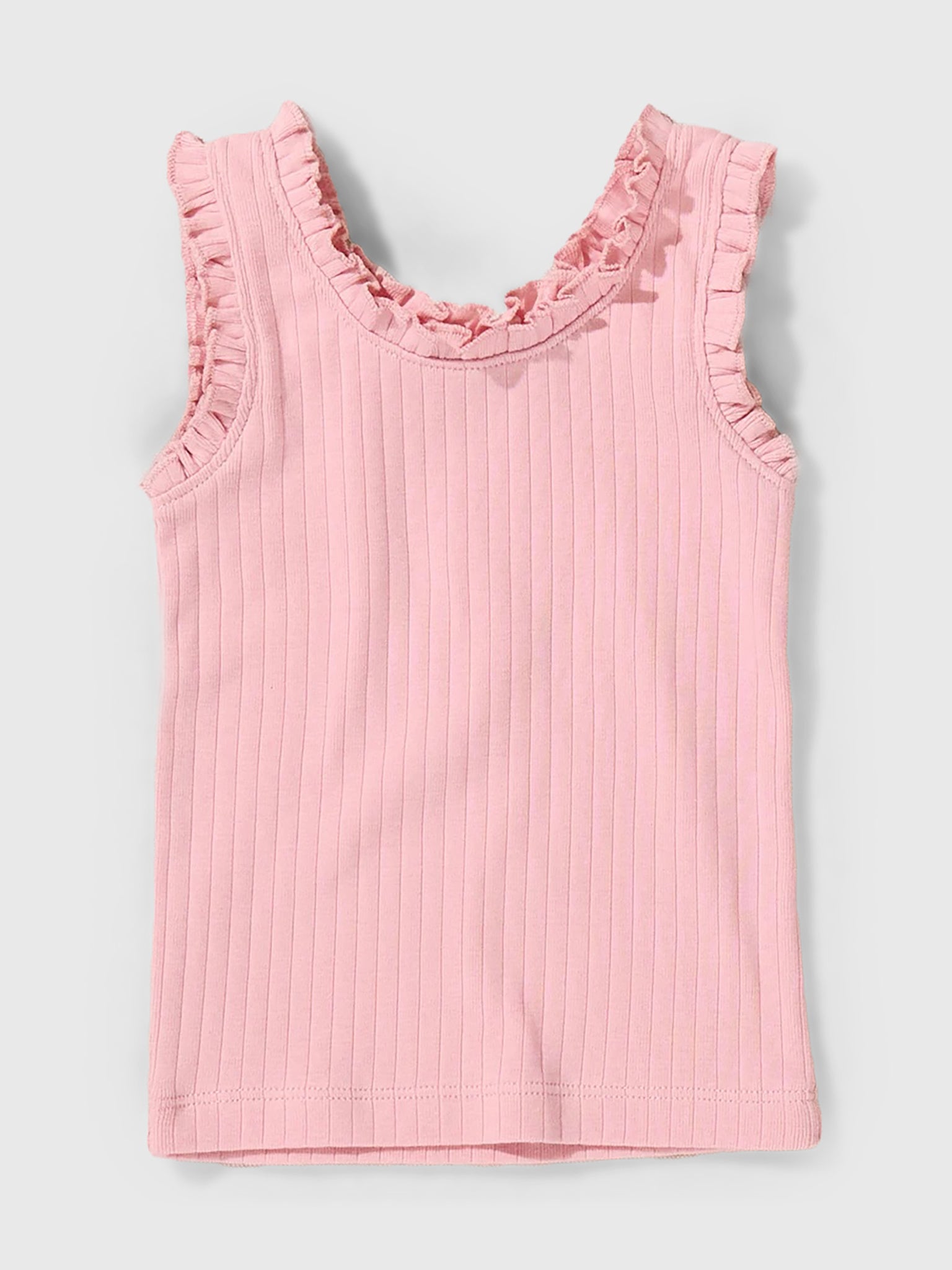 Pink Chicken Girls' Joy Ruffle Rib Tank | $28.00 | Saint Bernard