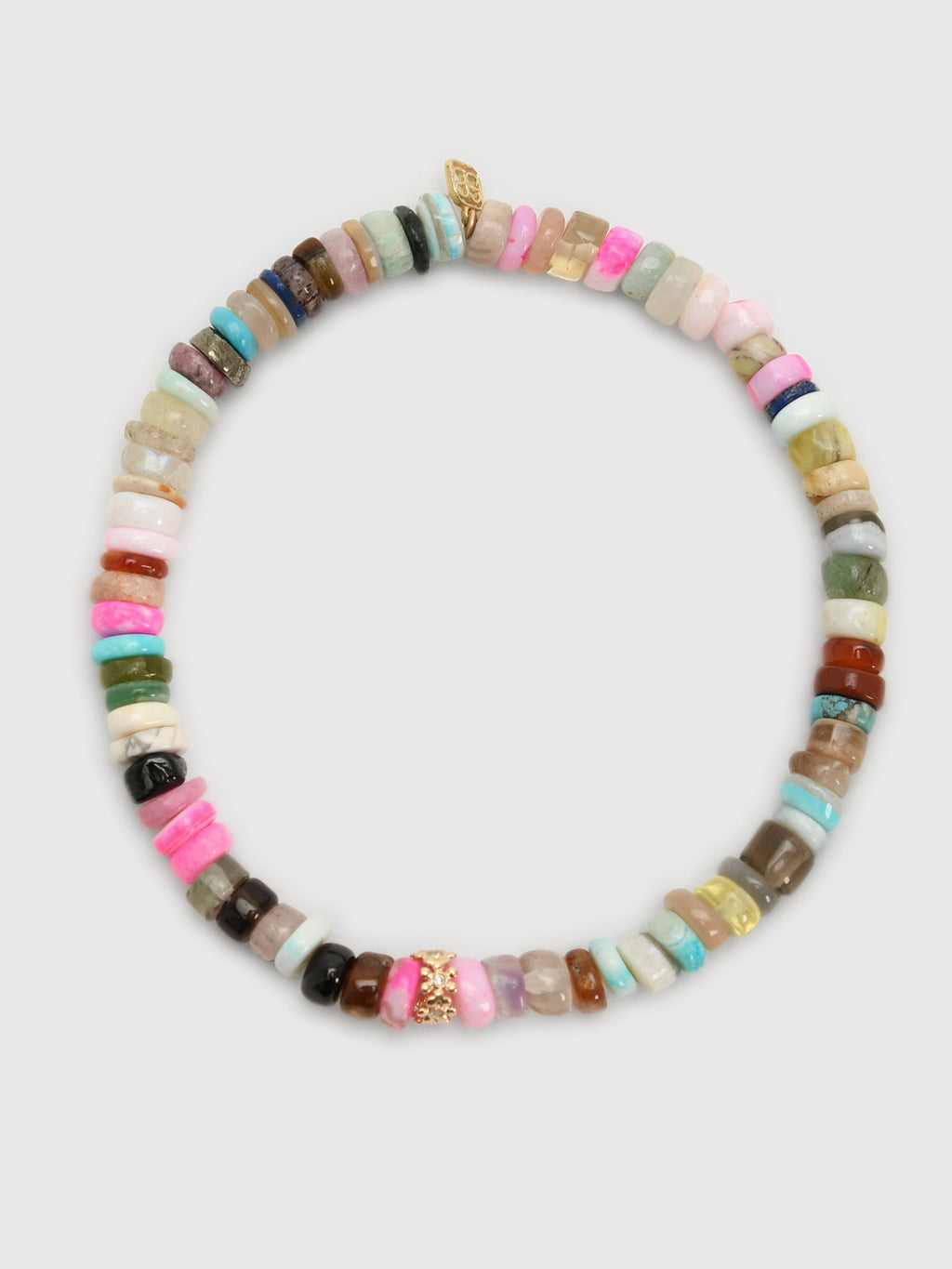 Sydney Evan Tiny Daisy Rondelle Rainbow Heishi Bracelet - Saint Bernard