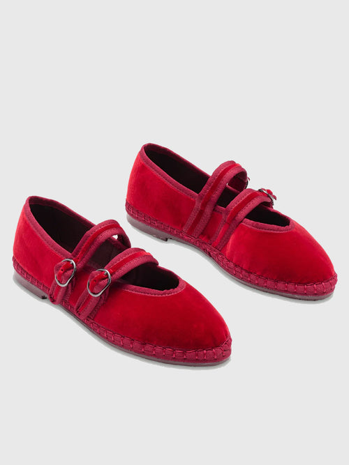 Flabelus Women's Claire Red Flat