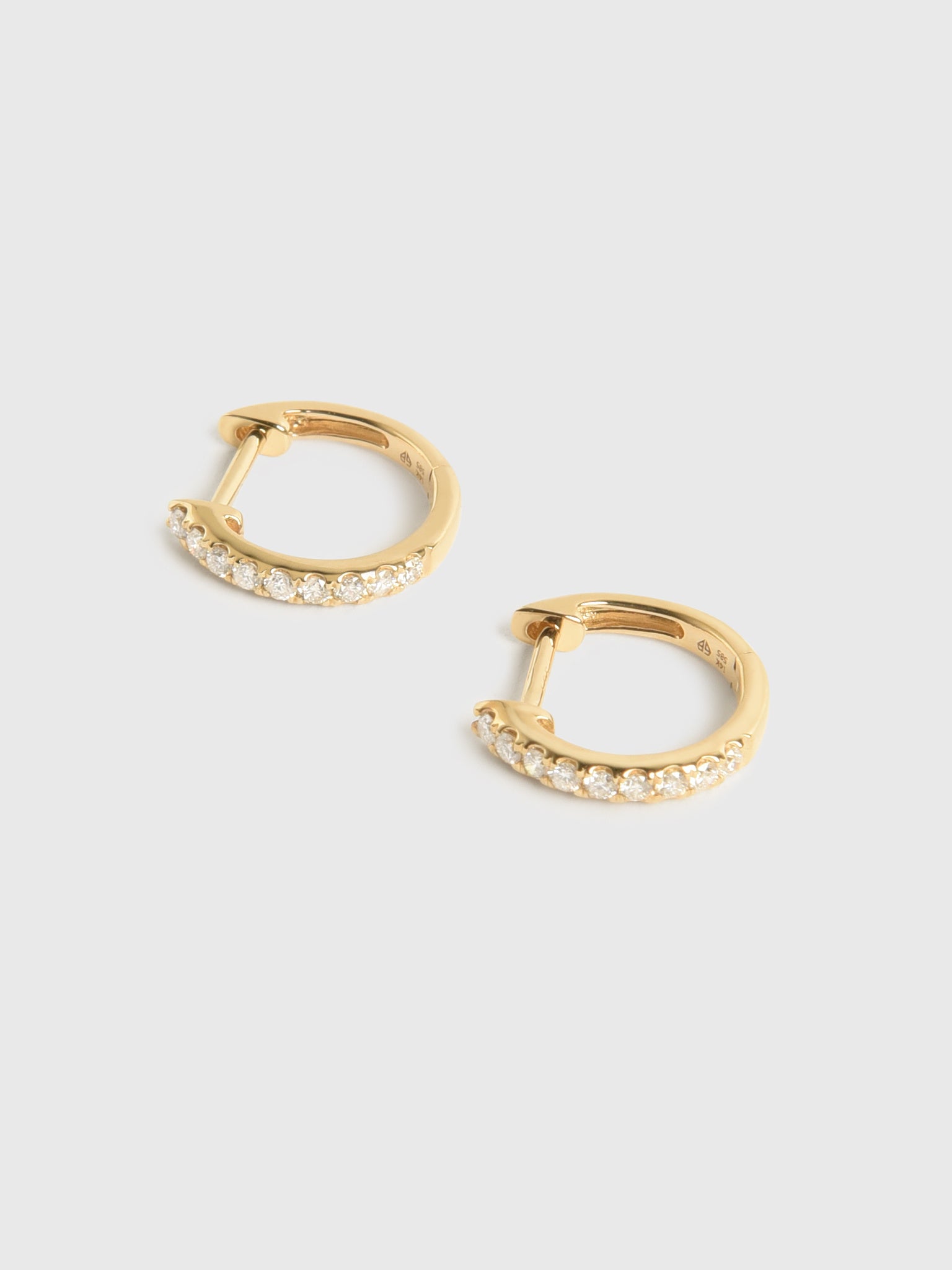 Francie B. Classic Diamond Hoop Earrings - Saint Bernard