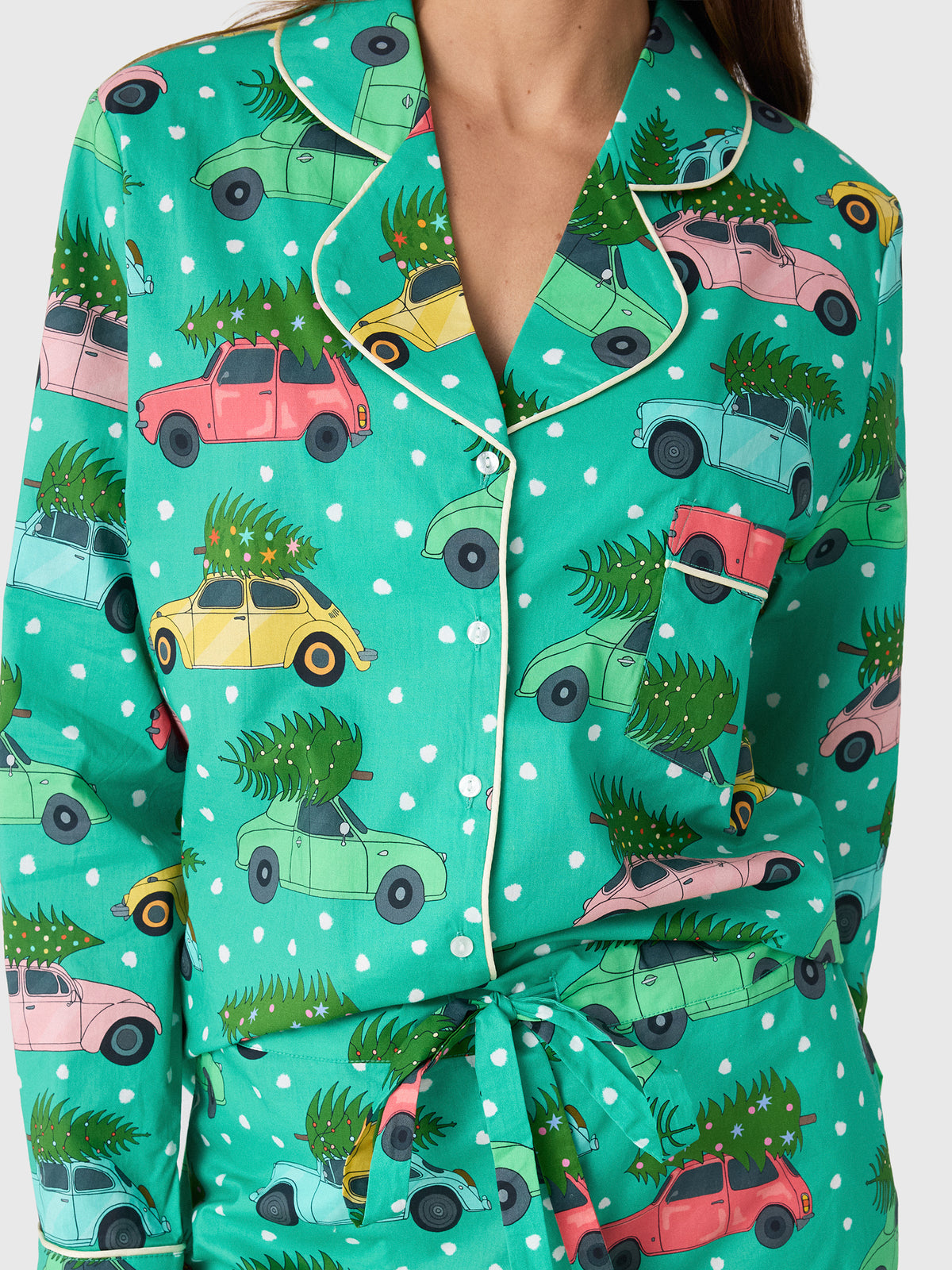 Karen Mabon Women's Classic Long Sleeve Pajama Set - Saint Bernard