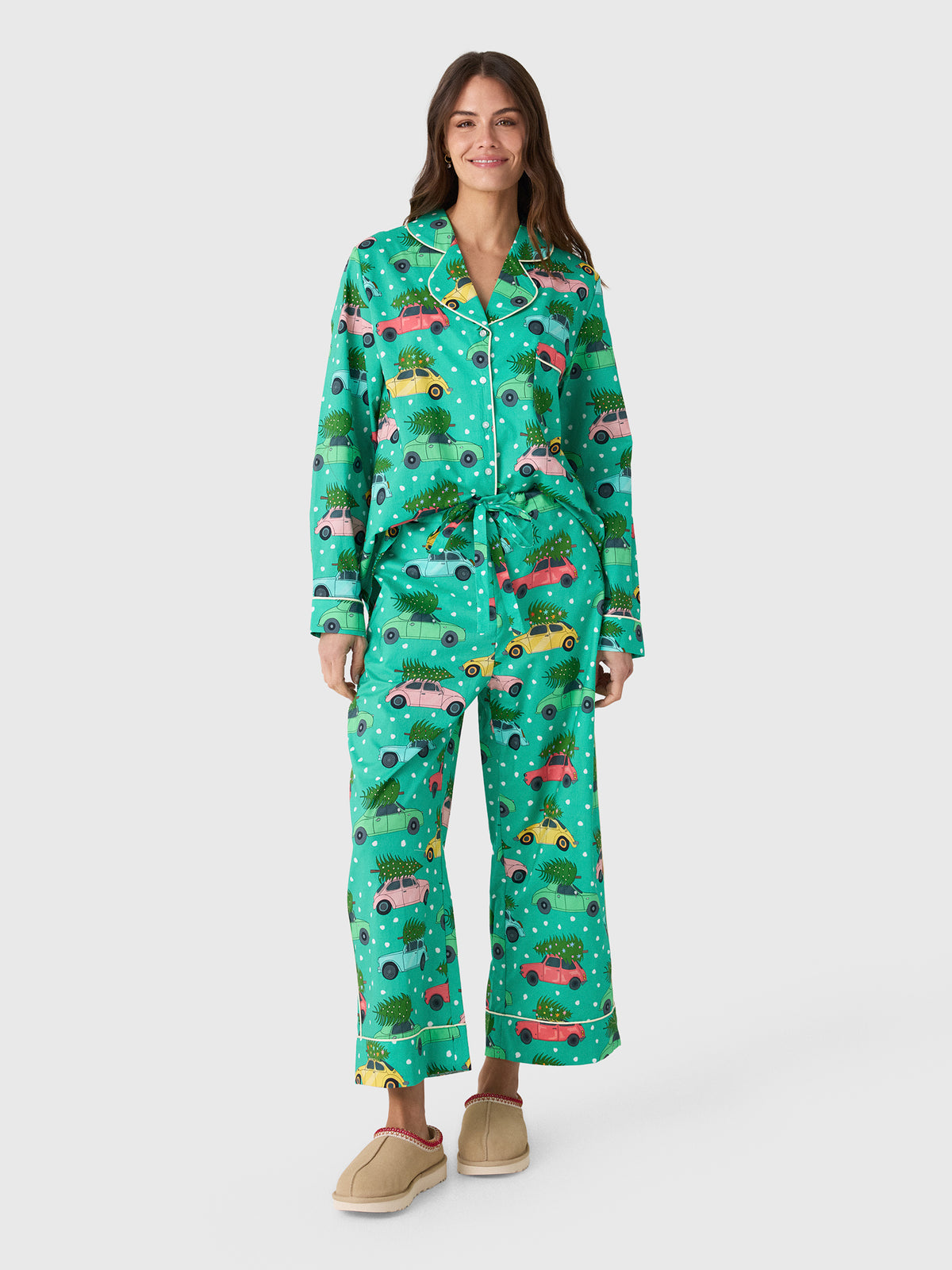 Karen Mabon Women's Classic Long Sleeve Pajama Set - Saint Bernard