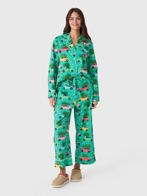 Karen Mabon Women's Classic Long Sleeve Pajama Set - Saint Bernard