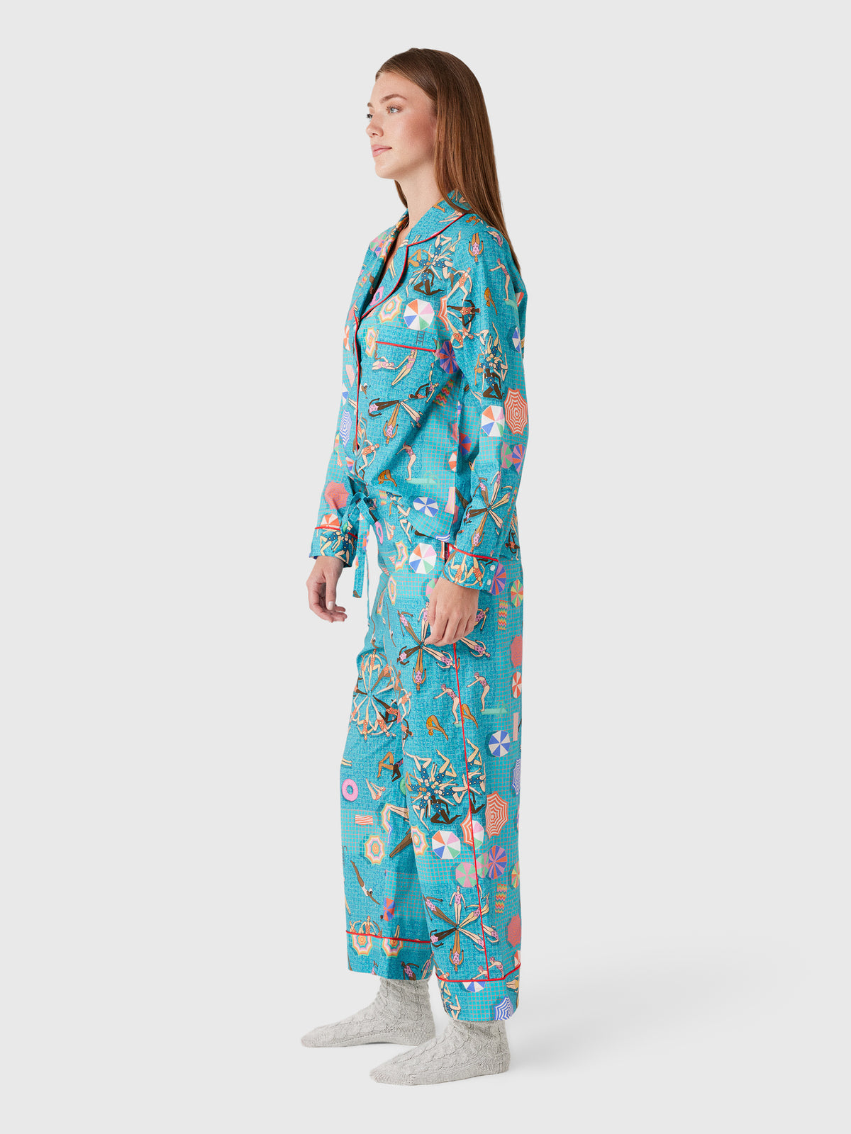 Karen Mabon Women's Classic Long Sleeve Pajama Set - Saint Bernard