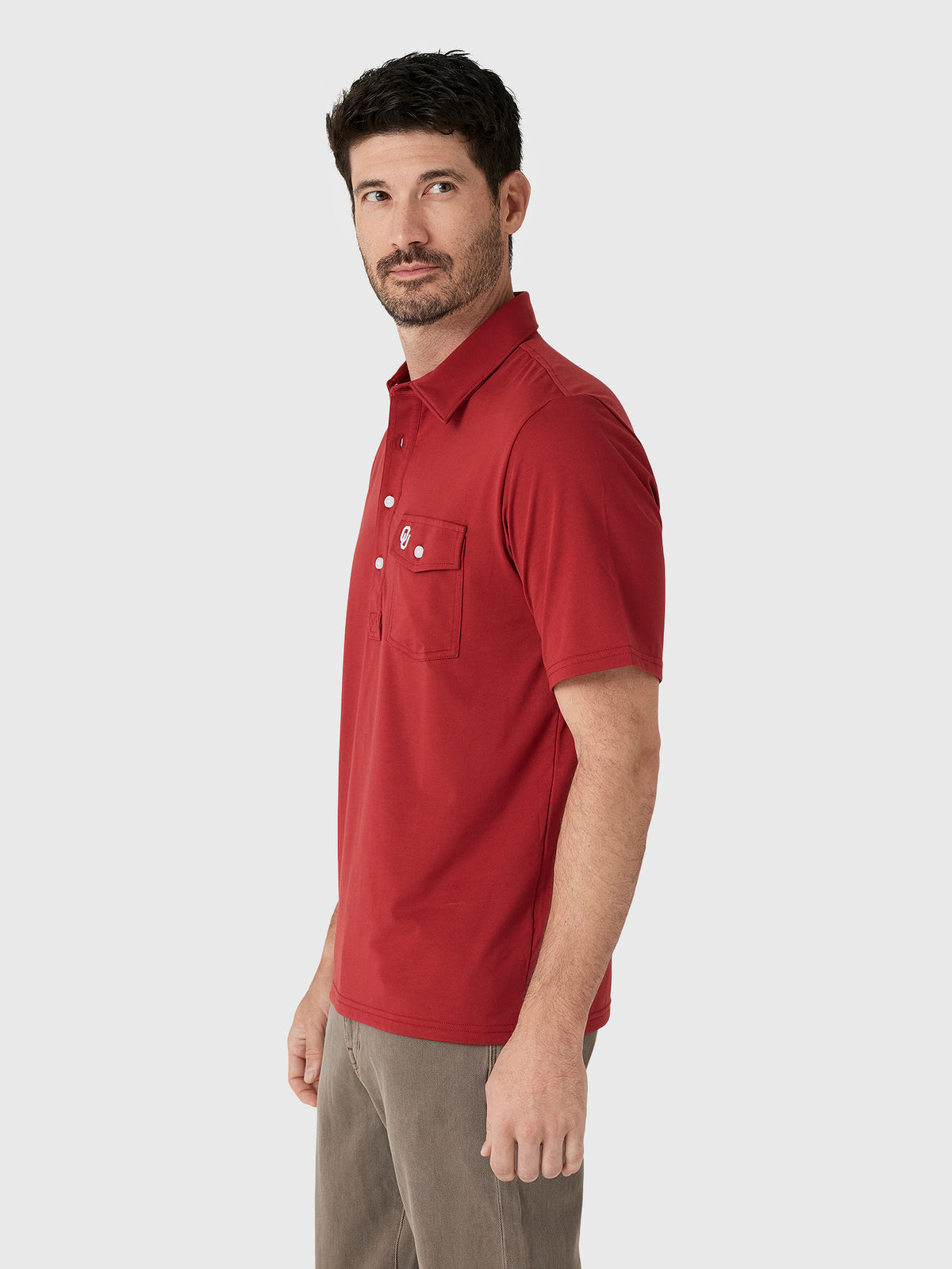 Criquet Men's Oklahoma University Coach's Performance Players Polo - Saint Bernard