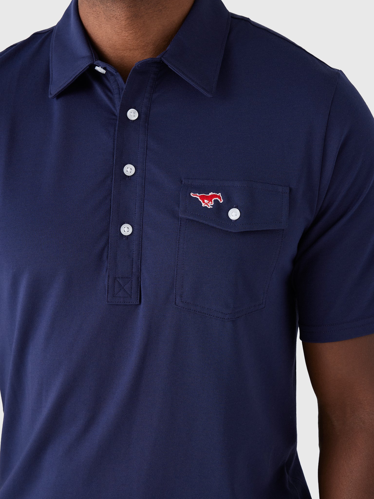 Criquet Men's Southern Methodist University Coach's Performance Players Polo - Saint Bernard
