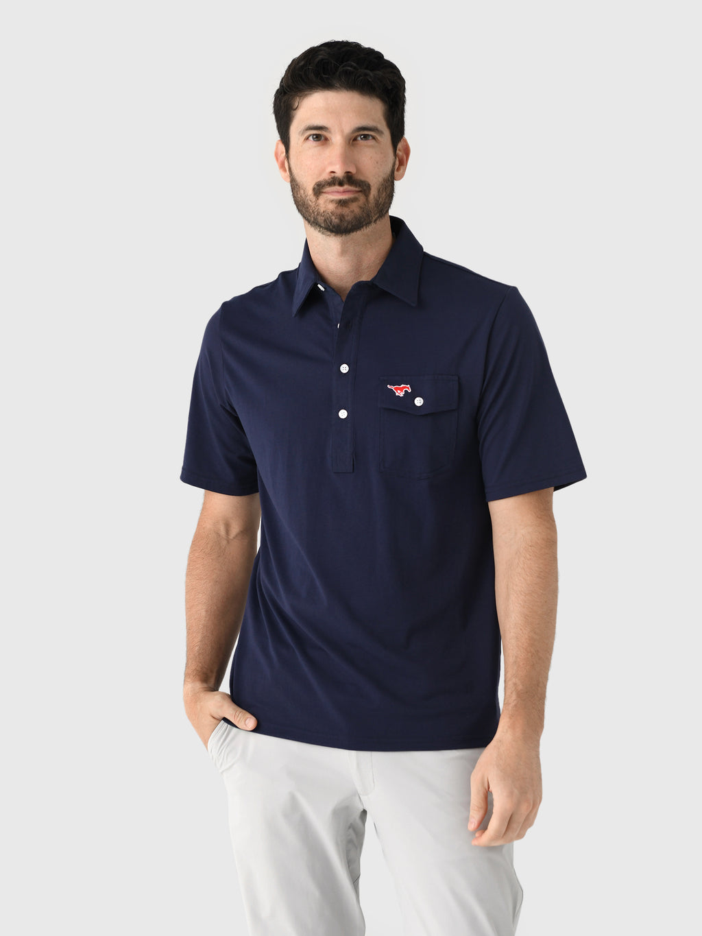 Criquet Men's Southern Methodist University Coach's Performance Players Polo - Saint Bernard
