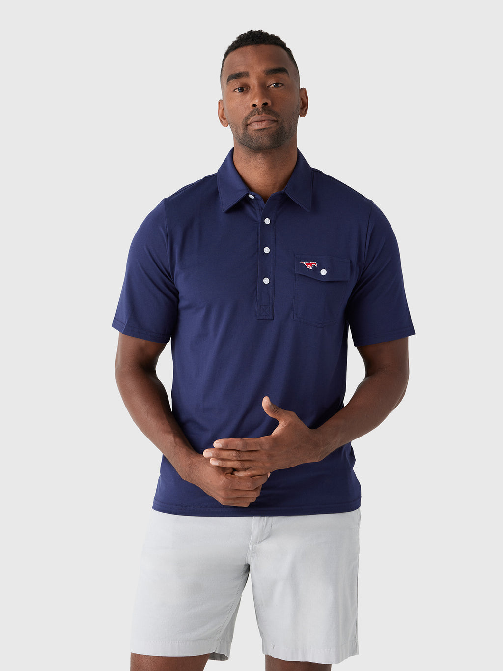 Criquet Men's Southern Methodist University Coach's Performance Players Polo - Saint Bernard