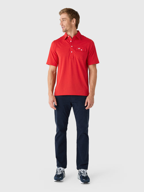 Criquet Men's Southern Methodist University Performance Players Polo - Saint Bernard