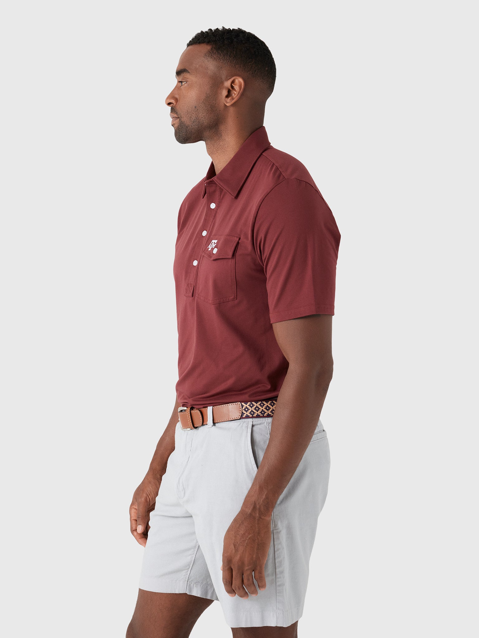 Criquet Men's Texas A&M University Coach's Performance Players Polo - Saint Bernard