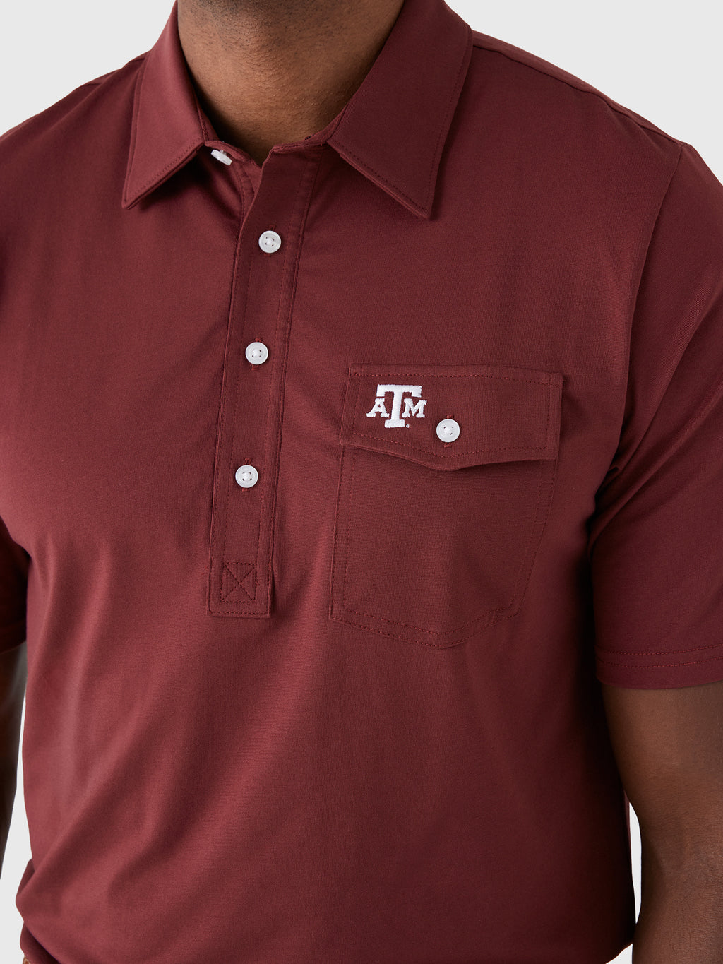 Criquet Men's Texas A&M University Coach's Performance Players Polo - Saint Bernard