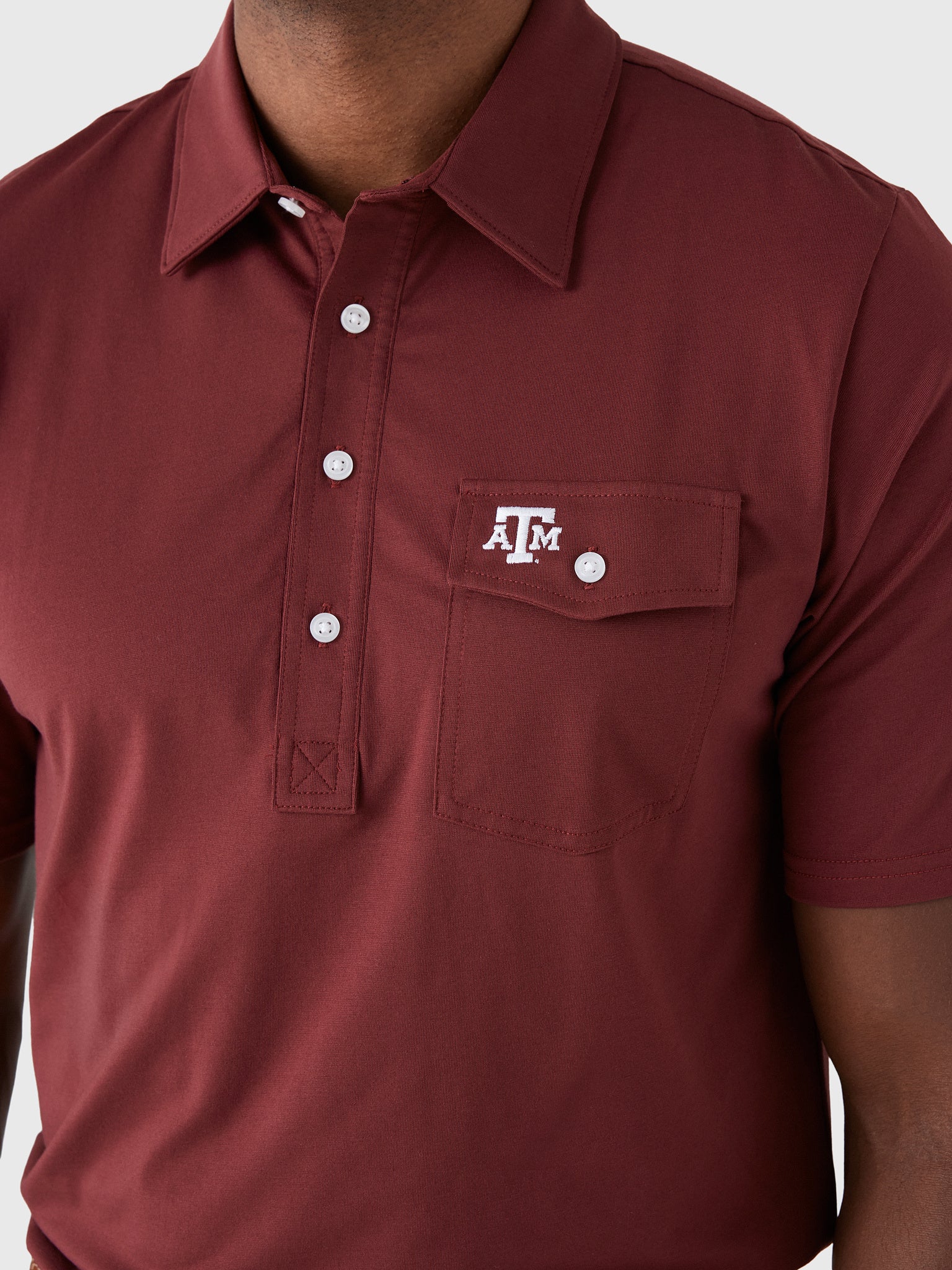 Criquet Men's Texas A&M University Coach's Performance Players Polo - Saint Bernard