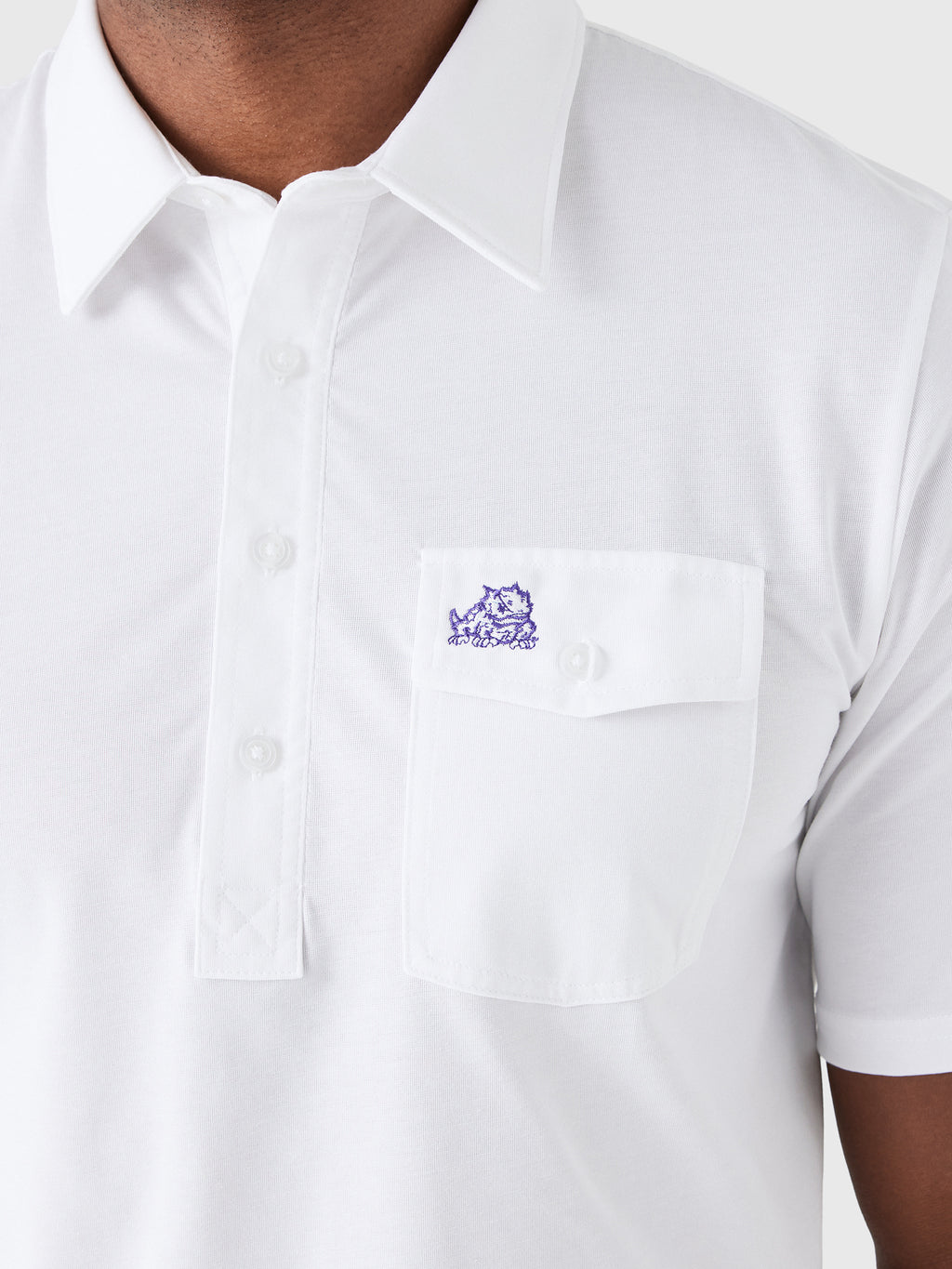 Criquet Men's Texas Christian University Coach's Performance Players Polo - Saint Bernard