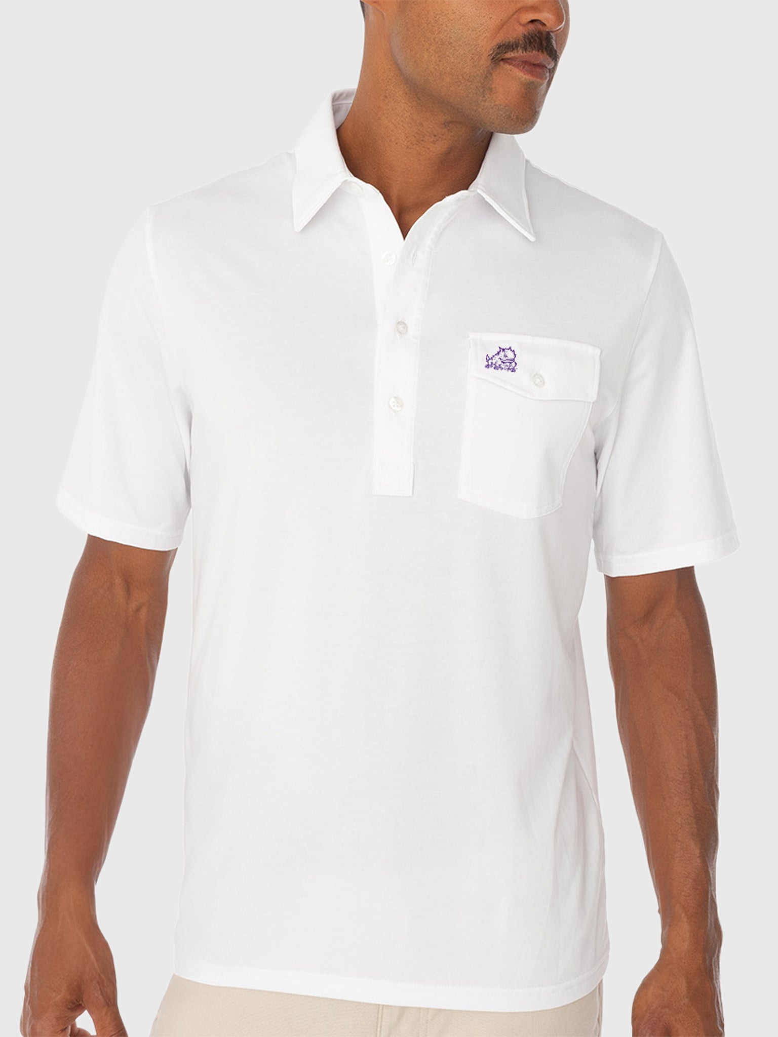 Criquet Men's Texas Christian University Coach's Performance Players Polo - Saint Bernard