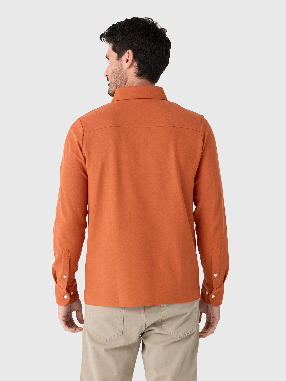 Criquet Men's University of Texas Long Sleeve Players Polo - Saint Bernard