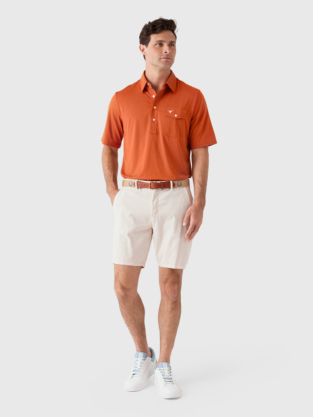 Criquet Men's University of Texas Coach's Performance Players Polo - Saint Bernard