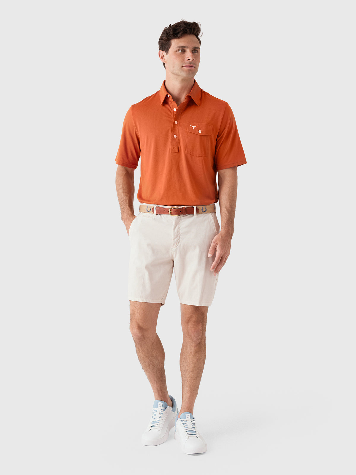 Criquet Men's University of Texas Coach's Performance Players Polo - Saint Bernard