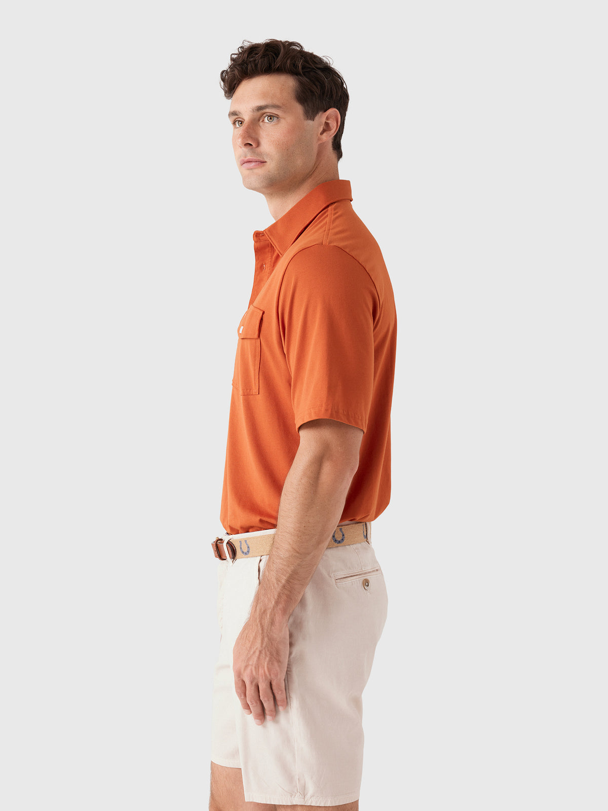 Criquet Men's University of Texas Coach's Performance Players Polo - Saint Bernard