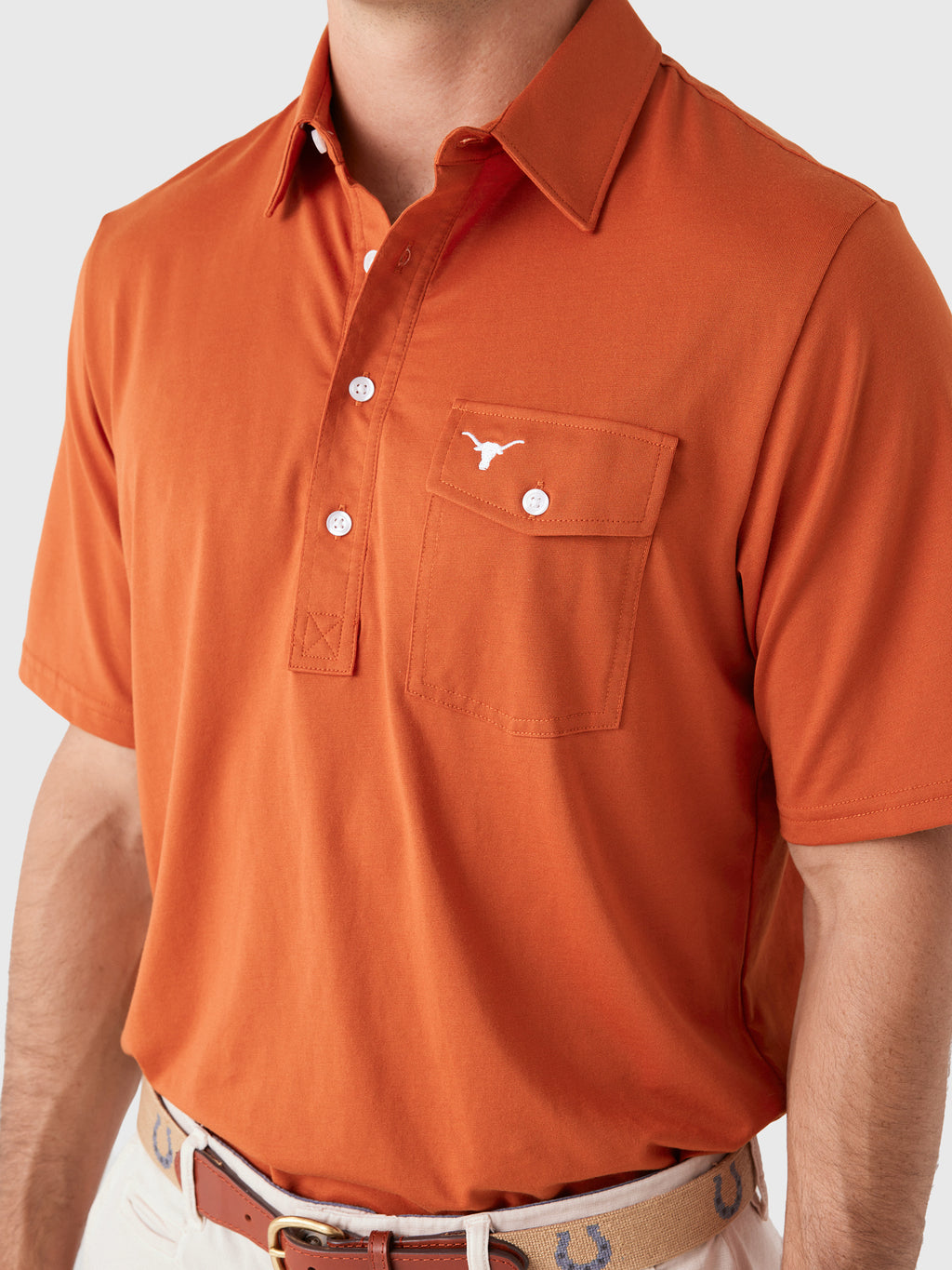 Criquet Men's University of Texas Coach's Performance Players Polo - Saint Bernard