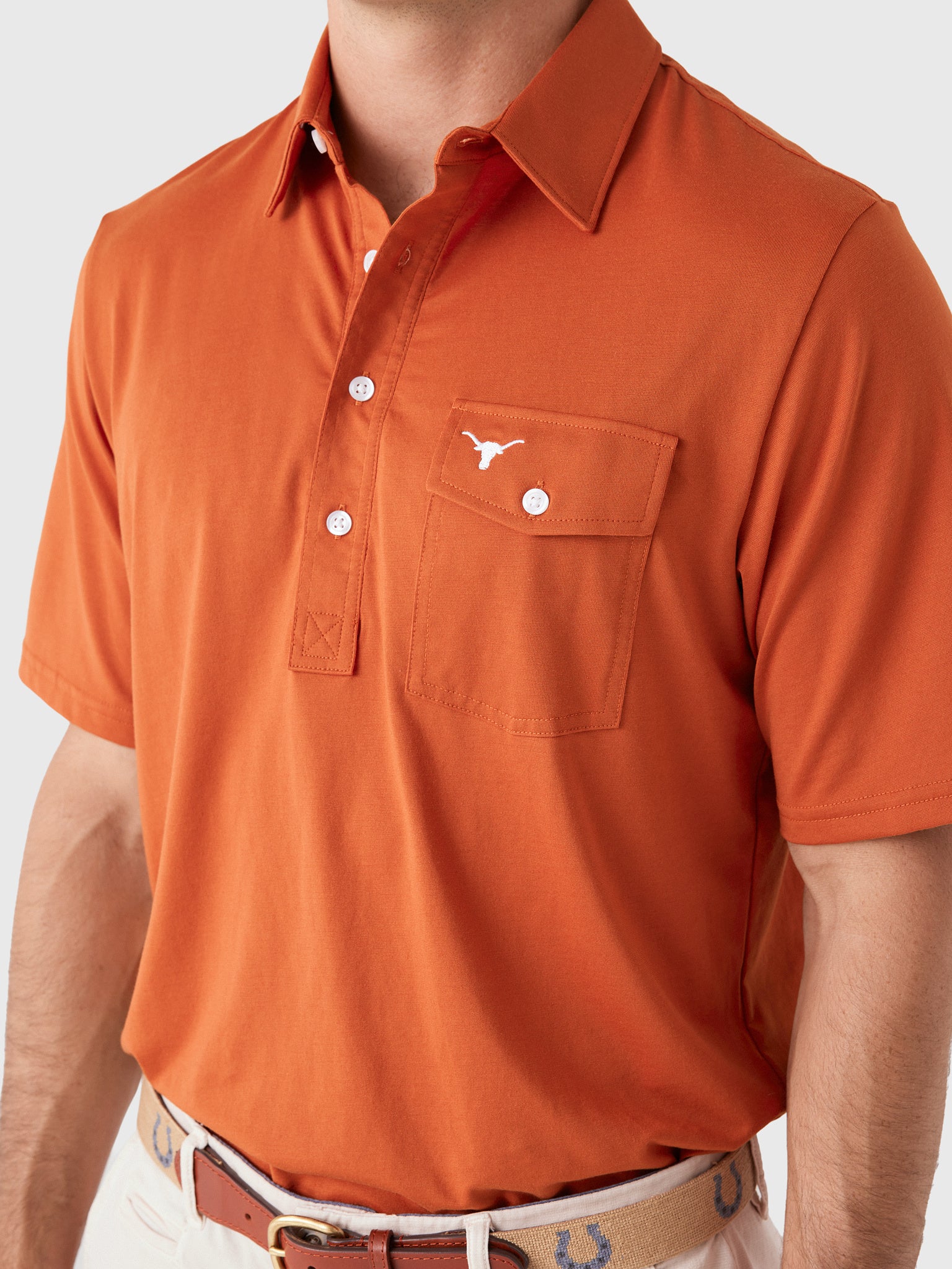 Criquet Men's University of Texas Coach's Performance Players Polo - Saint Bernard