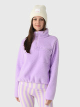 Berno Women's Cloud Zip Fleece Pullover - Saint Bernard