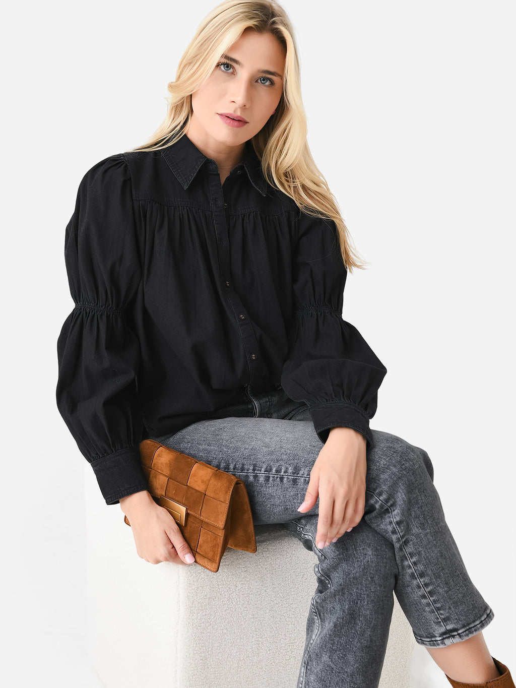 Cleobella Women's Blakely Blouse - Saint Bernard