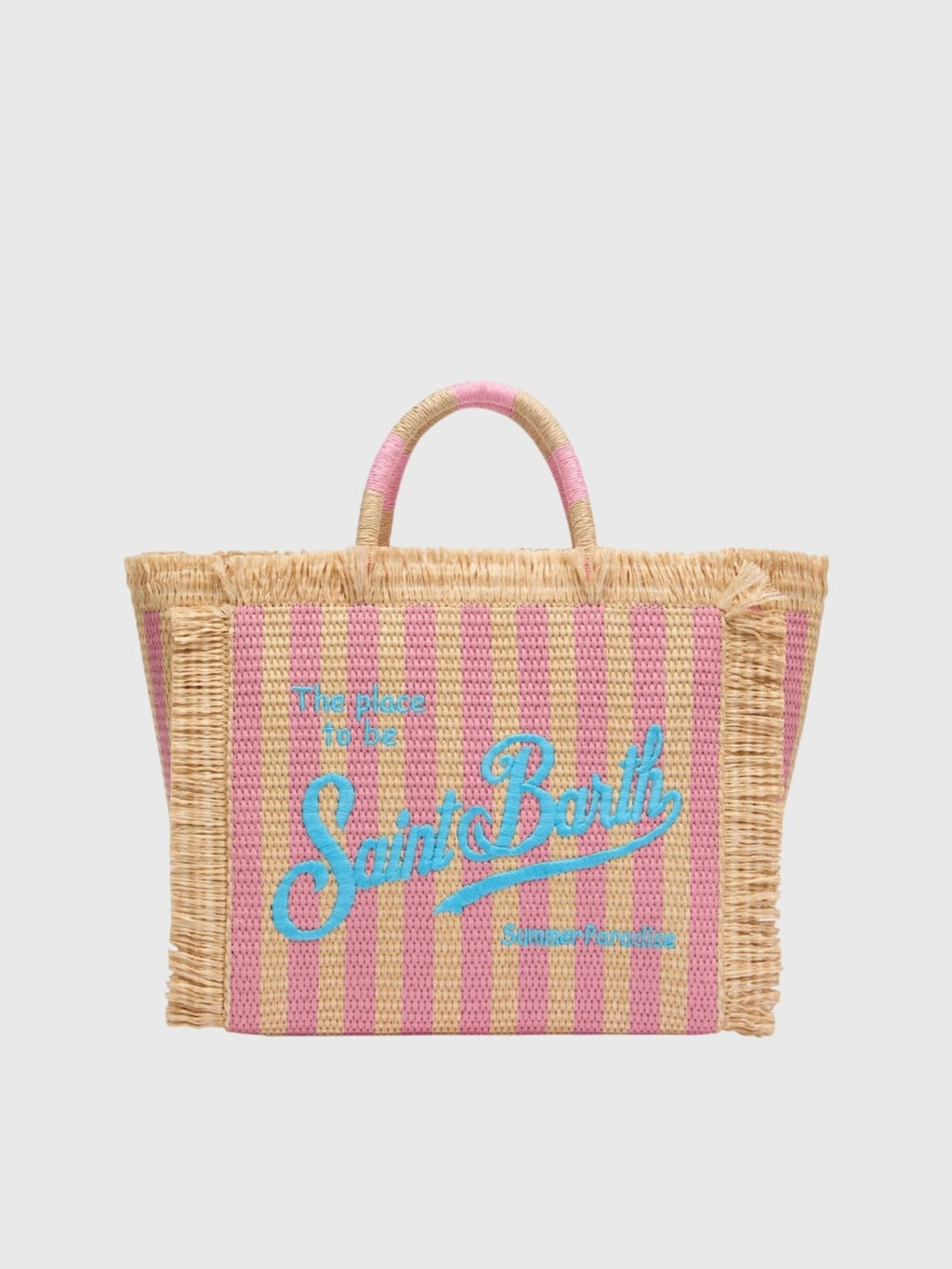 MC2 Saint Barth Colette Straw Striped Tote - Saint Bernard