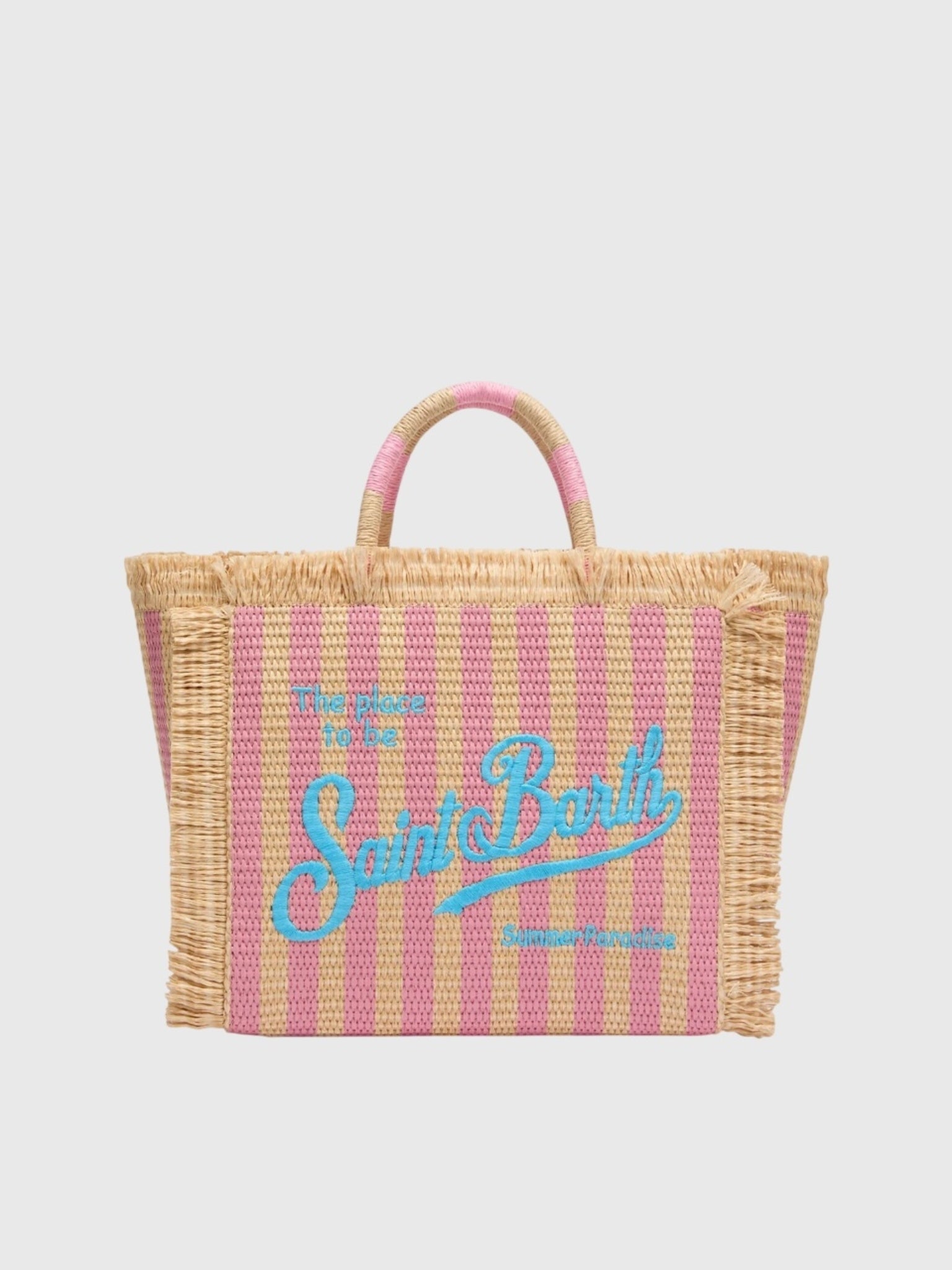 MC2 Saint Barth Colette Straw Striped Tote - Saint Bernard