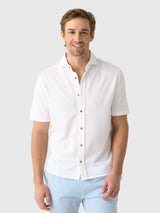 RYE51 Men's The Cole Short Sleeve Geo Print Shirt - Saint Bernard