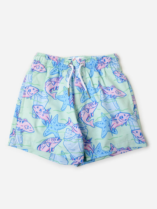 Bermies Boys' Coral Coast Swim Trunk