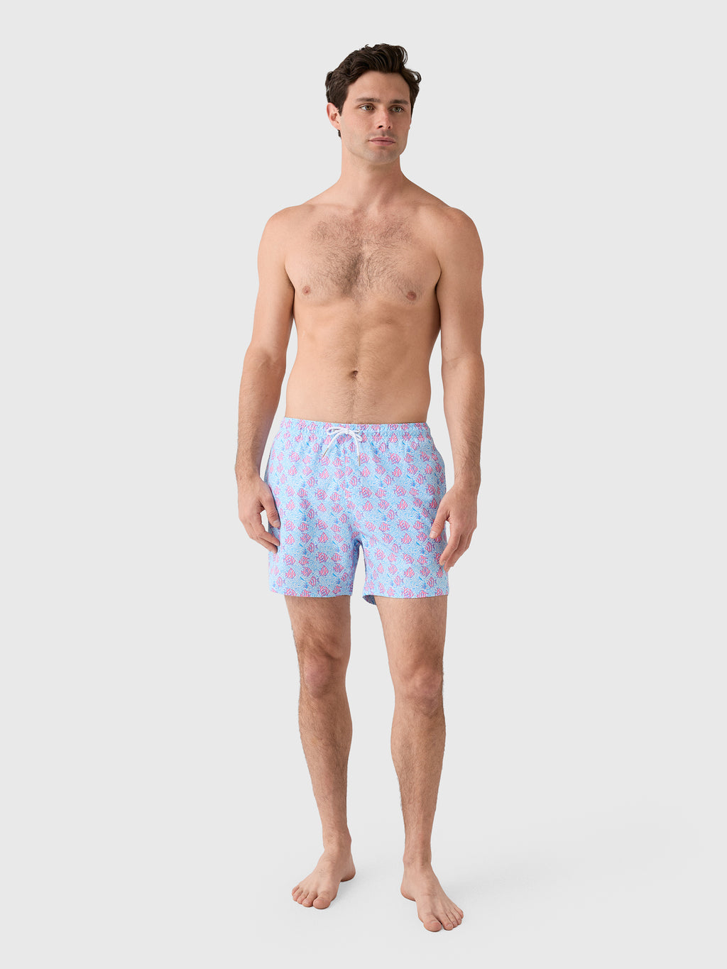 Bermies Men's Coral Fish Swim Trunk - Saint Bernard