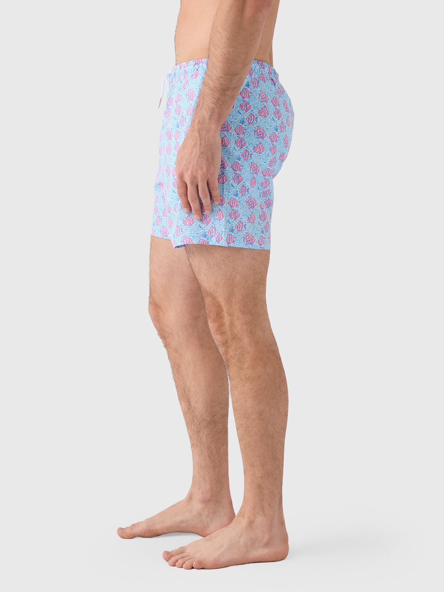 Bermies Men's Coral Fish Swim Trunk - Saint Bernard