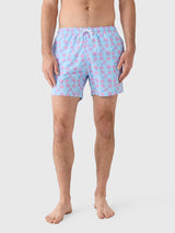 Bermies Men's Coral Fish Swim Trunk - Saint Bernard