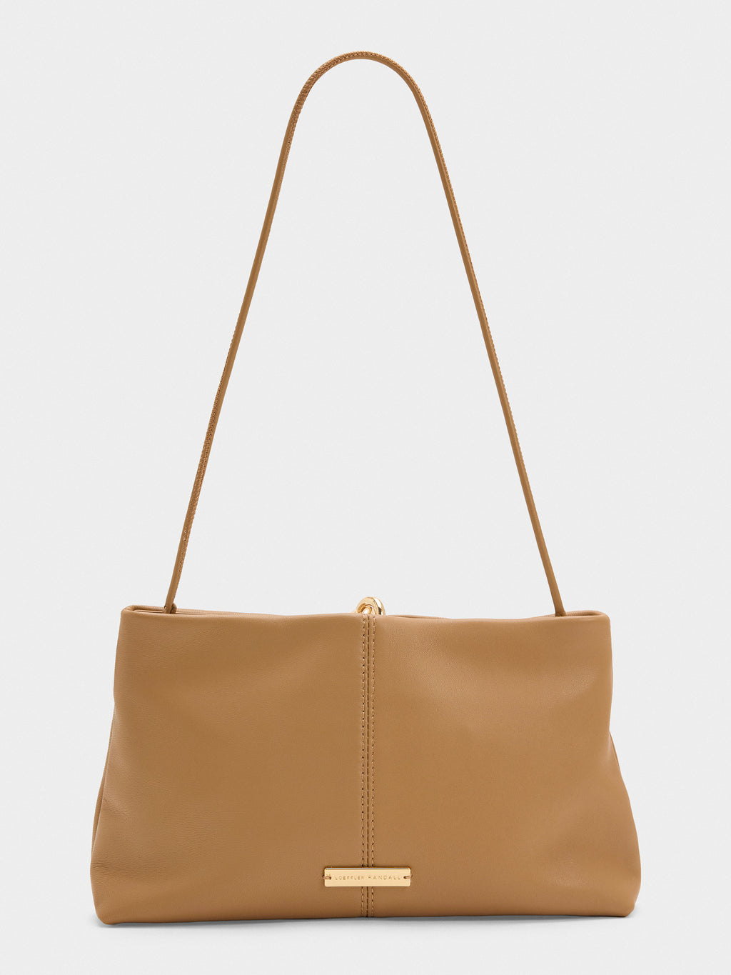 Loeffler Randall Corrine Leather Gathered Clutch - Saint Bernard