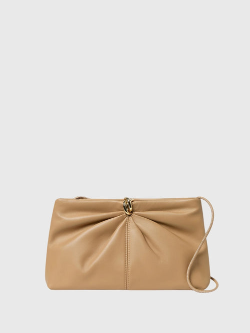 Loeffler Randall Corrine Leather Gathered Clutch