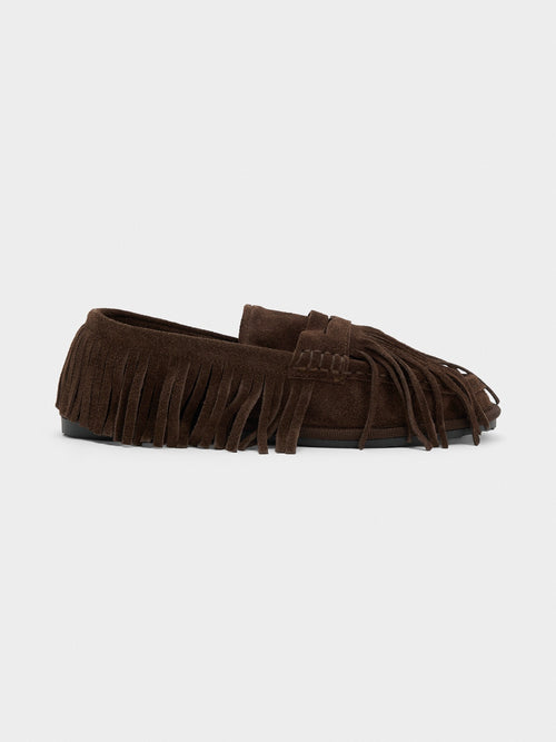 Ilio Smeraldo Women's Cortina Fringe Moccasin Flat