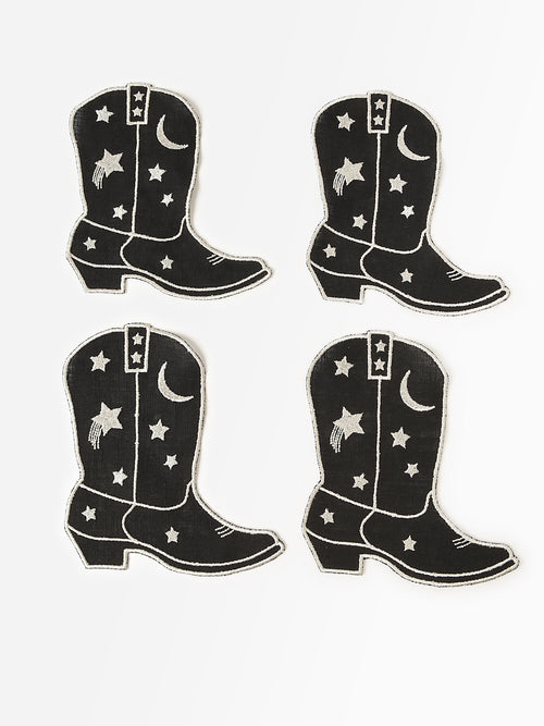 House Of Gleason Cowboy Boot Cocktail Napkin Set - Saint Bernard