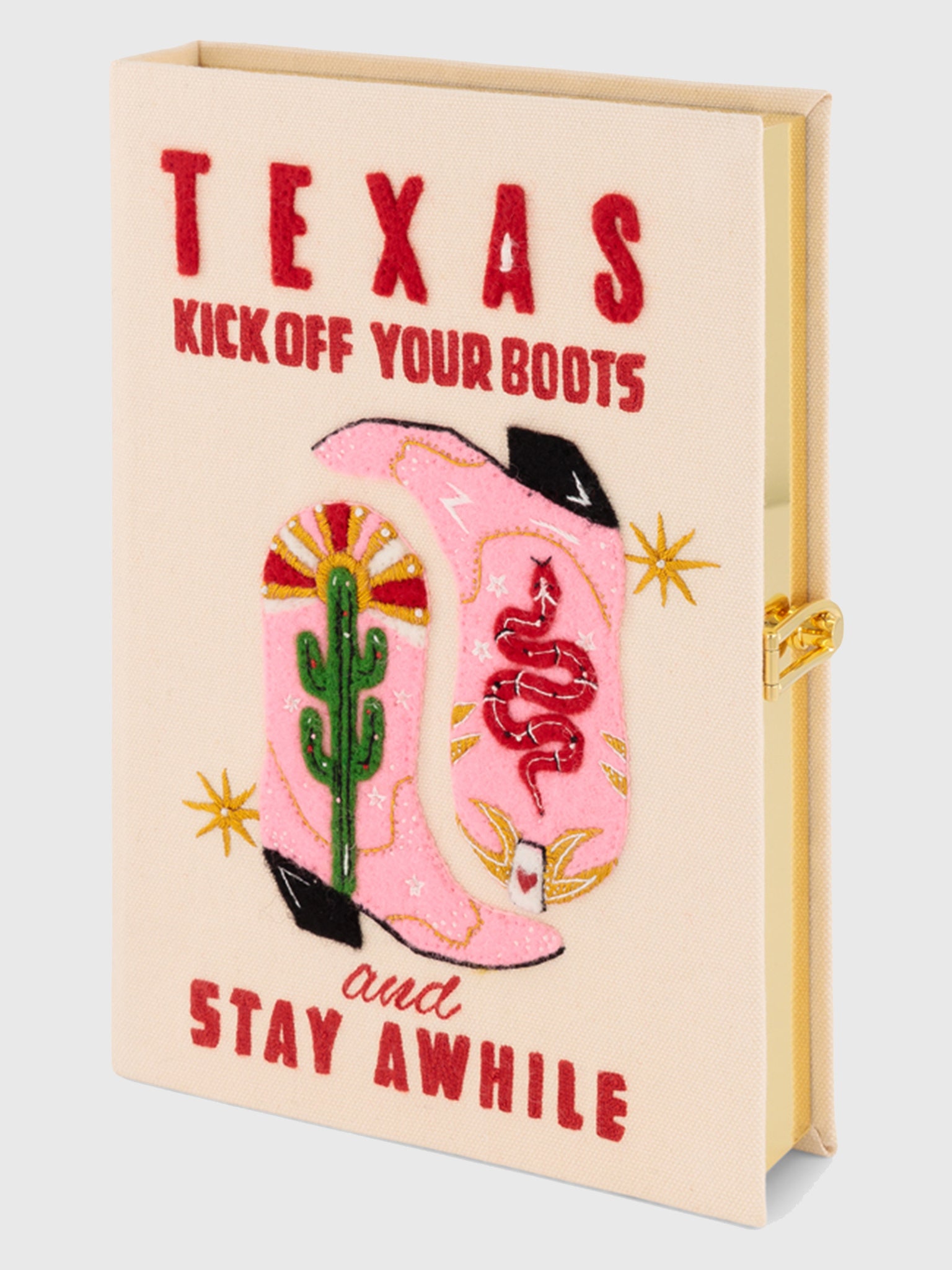 Olympia Le-Tan Texas Boots Book Clutch - Saint Bernard
