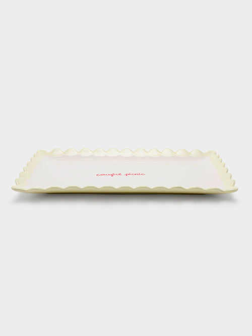 Caitlin Rounds Antiques Cowgirl Picnic Scalloped Tray